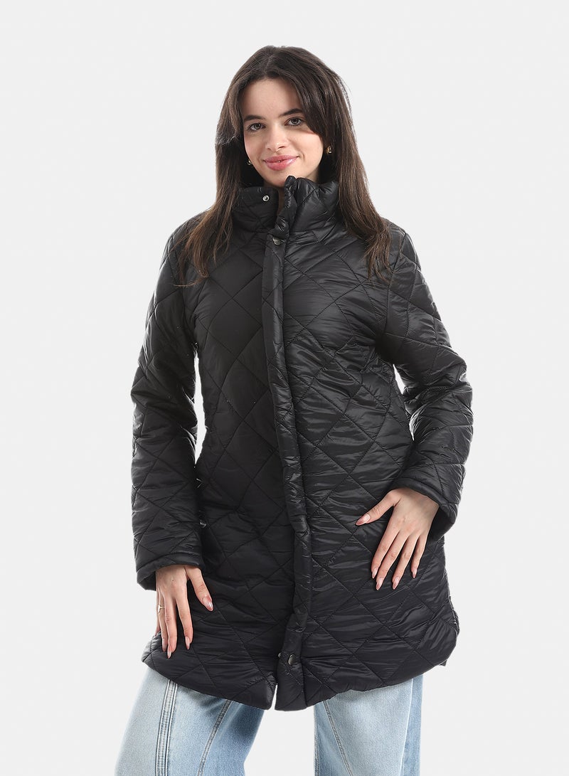 Andora Quilted Puffer Jacket_Black - Image 1